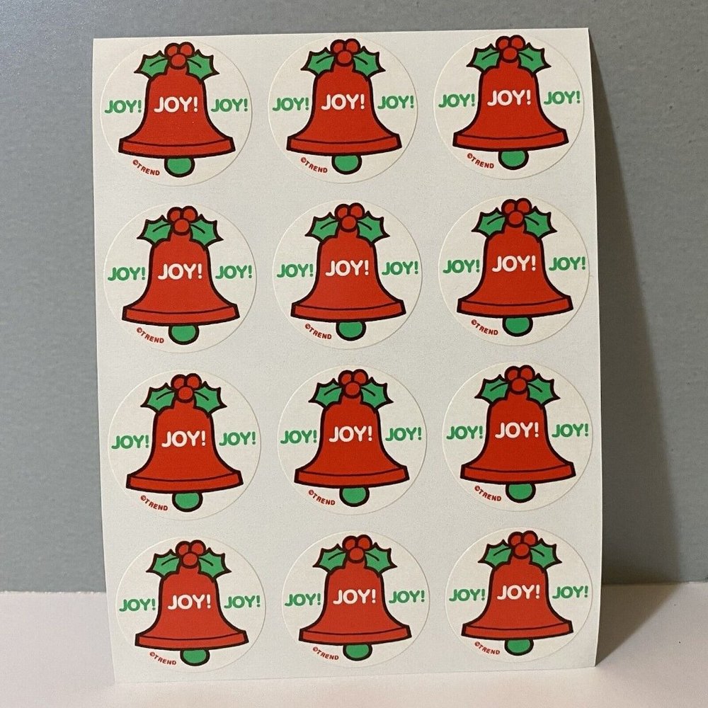 Vintage Trend Joy Scratch ‘N Sniff Christmas Holiday Stickers - Glossy